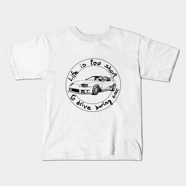 Japanese Classic Cars Kids T-Shirt by Hot-Mess-Zone